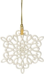 Lenox Ornamento 2025 Fantasie di Neve Fiocco di Neve Ornamento Realizzato in Porcellana con... - Foto 1 di 5