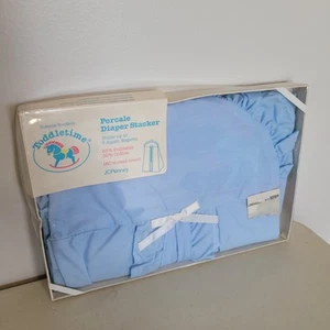 Vintage Diaper Stacker Baby Blue New Old Stock Toddletime USA Nursery 70s - Picture 1 of 2