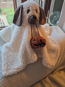 NWT Pottery Barn Doug The Dog Gus Ghost Pumpkin Pillow Halloween - Picture 1 of 6