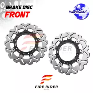 Front Brake Rotor Disc X2 For BMW S1000RR 2014 2013 2012 2011 2010 2009 - Picture 1 of 3