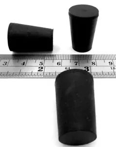 0# Rubber Stopper Plug 1/2" To 21/32" Hole Plug 14mm To 16mm Hole, Solid Tapered - Picture 1 of 12