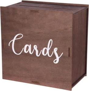 Kartenbox aus Holz - 10 in rustikaler Hochzeitsdeko, DIY Box für Karten Umschlag Geld-W - Bild 1 von 12