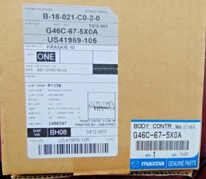 BODY CONTROL MODULE Part Number: G46C-67-5X0A Mazda CX 5 2016 NEW in Box - Picture 1 of 5