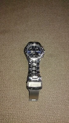 MR. MARKUS RUBY POSEIDON MEN CHROGRAPH WATCH 10 ATM 8 REAL DIAMONDS QUARTZ PLATI Foto 1 de 4