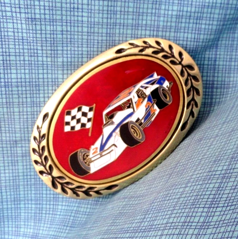 Hebilla de cinturón de coche de carreras latón macizo naranja CA vintage años 80 Aminco Heritage .SHY260 Foto 1 de 4