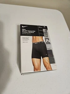 Nike Mens 3-Pack Dri-FIT Essential Cotton Stretch Boxer Briefs Underwear Size XL - Picture 1 of 6