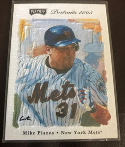 2003 PLAYOFF PORTRAITS MIKE PIAZZA METS NICE ๐ - Picture 1 of 2