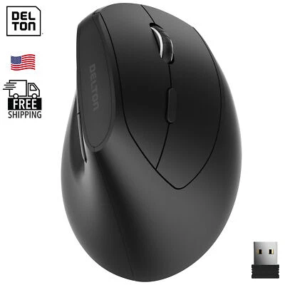 Delton S12P Wireless Ergonomic Computer Mouse - Black - Image 1 of 4