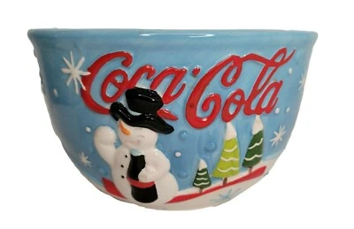 Coca Cola Navidad Muñeco de Nieve Cuenco Porcelana Multicolor Houston Harvest 31849 Foto 1 de 4