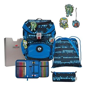 DerDieDas ErgoFlex Exklusiv Superflash Schulranzenset 5-teilig Blue Robot Neu - Bild 1 von 9