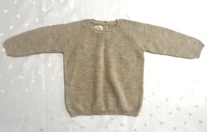 NWOT Konges Sløjd 100% Merino Wool Unisex Jumper Pullover Sweater in Beige 4-5Y - Picture 1 of 8