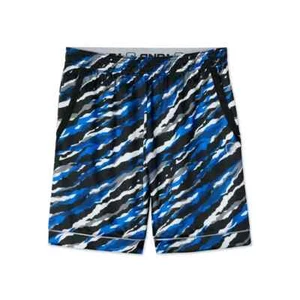 AND1 Shorts 8" Inseam Basketball Gym Athletic Running Jogging Shorts Blue Black - Picture 1 of 5