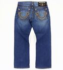 TRUE RELIGION Bobby SuperT size 34 Made in USA Blue Denim Jeans Trousers Pants