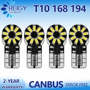 T10 LED License Plate Light Bulbs 6000K Super Bright White 168 2825 194 18SMD - Picture 1 of 7