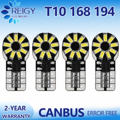 T10 LED License Plate Light Bulbs 6000K Super Bright White 168 2825 194 18SMD - Image 1 of 4
