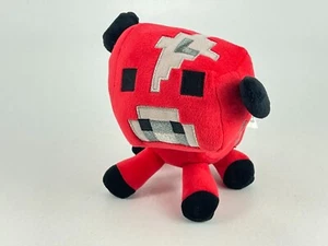2014 Mojang Jazzwares Minecraft Red Baby Mooshroom Cow Plush Toy Doll Figure 7" - Picture 1 of 8