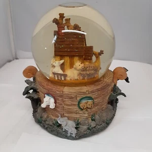 Noah's Ark "Talk To The Animals" Snow Globe Water Globe Music Box 11970 - Picture 1 of 3