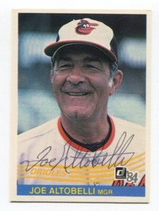 1984 Donruss Joe Altobelli Signed Baseball Card Autographed AUTO #88