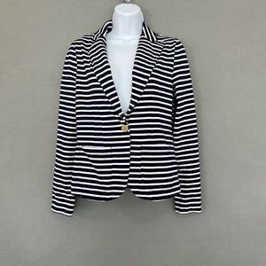 Blazer Lauren Ralph Lauren Mujer Talla Pequeña Azul Marino Rayas Botón Náutico - Imagen 1 de 15