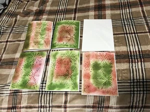 Juego de 5 tarjetas y sobres en blanco hechos a mano - Imagen 1 de 4