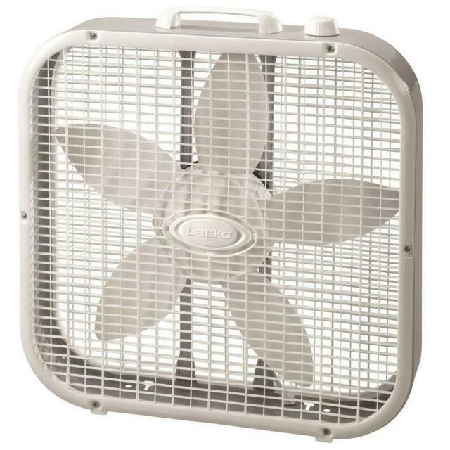 Lasko 3733 20 inch Air Circulating Box Fan - White