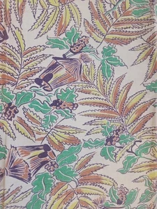 Sacco mangime vintage tropicale Tiki capanna giungla novità stampa tessuto cucito insieme - Foto 1 di 5
