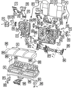 Genuine Mopar Rear Seat Back Cover 1CV671D5AA - Picture 1 of 1