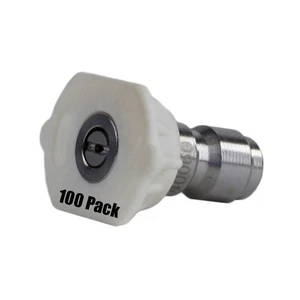100 Pack Erie Tools Pressure Washer 1/4" Quick Connect 40 Degree 6.0 Nozzles - Picture 1 of 4