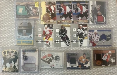 NHL Hockey 16 Card Lot W/ 6 Game Used Relics, plus Die Cuts & inserts NRMT - Image 1 of 4