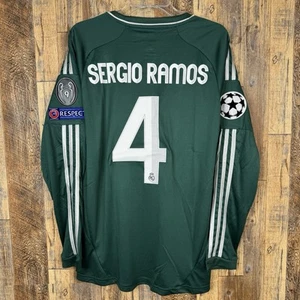 Real Madrid 2012-13 Third Long Sleeve Soccer Jersey RAMOS #4 Adidas Men’s M - Picture 1 of 10