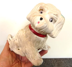 Süßer Highland White Terrier sitzender Welpe Hund Figur Gummi Miniatur GK - Bild 1 von 9