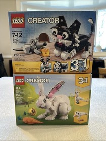 Lego Creator 3 in 1 #31021 Cat/Dog/Bunny/Mouse #31133 White Bunny Used Complete