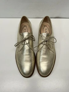 Tod’s bequeme Damenschuhe 37 champagner gold Leder Schnürschuhe niedriger Keilabsatz - Bild 1 von 17