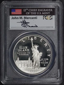 1986-S Statue Of Liberty Silver Dollar Commemorative PCGS PR-69 DCAM Mercanti - Picture 1 of 2