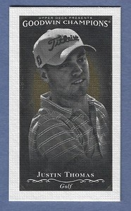 2016 Upper Deck Goodwin Champions Canvas Mini #146 Justin Thomas Rookie Card PGA