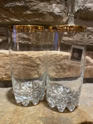 Conjunto de 2 pulseiras Circleware cristal PARISIAN copo alto bebida transparente/dourado - Imagem 1 de 4