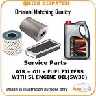 For Audi Air Oil Fuel Filters  And 5L Engine Oil Audi Oem Quality 2362 4023 8052
