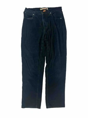 Pantalones de pana negros elásticos suaves talla 12 Christopher Blue para mujer Foto 1 de 4