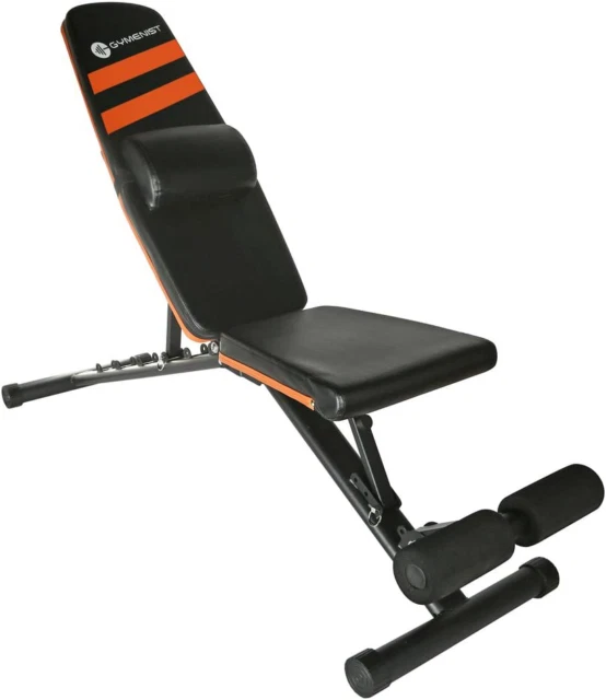 GYMENIST Exercise Bench Foldable  Compact - Black