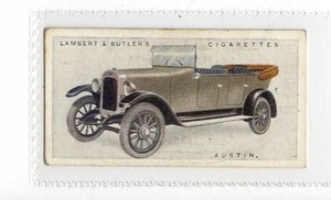 (Jy857-100) Lambert & Butler,Motor Cars A Series,Austin,1922 #3