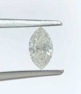 Loose Marquise Diamond 0.38 Ct H SI2 Solitaire Natural Bridal Engagement Present - Picture 1 of 12