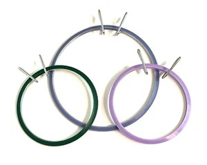 Madeira Spring Embroidery Cross Stitch Hoops ~ 2 Sizes: 7" & 5" ~ Lot of 3 - Picture 1 of 4