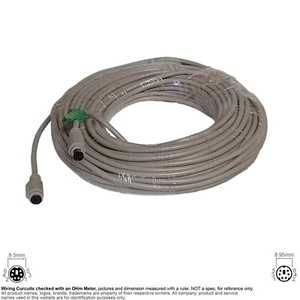 Cable PS2 Keyboard Mouse Extension Mini DIN 6-Pin Female Male 100FT #220887A - Picture 1 of 2