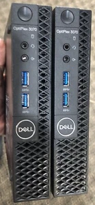 NO RETURNS - 2 Dell OptiPlex 3070 Micro PC i3 D10U - READ DISC - WATCH THE VIDEO - Afbeelding 1 van 7