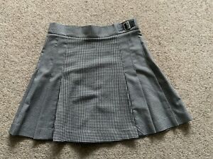 M&S Collection Skirt Natural Black White Mix Check Size 10