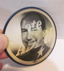 VOTAR ADLAI STEVENSON VINTAGE PARPADEO ACCIÓN CAMPAÑA POLÍTICA BOTÓN PINBACK - Imagen 1 de 3