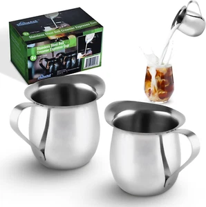 Stainless Steel Bell Creamer Espresso Shot Frothing Pitcher Cup Latte Art (2, 3 - Picture 1 of 12