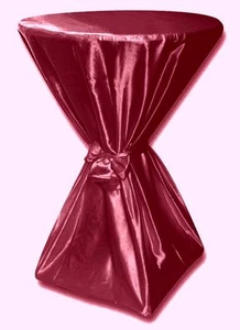 Stehtischhusse bordeaux 70 cm glänzend Hochzeit Stehtisch Husse Stehtischhussen - Bild 1 von 1