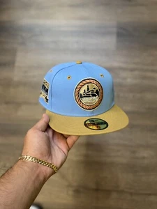 New Era Chicago White Sox Sky Blue/Khaki 59fifty Fitted Side Patch Hat Sz 7 1/4 - Picture 1 of 7