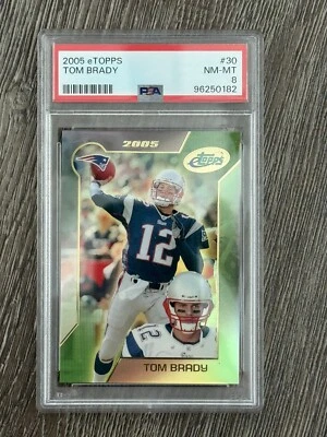 TOM BRADY 2005 eTopps #30 Graded PSA 8 NM-MT New England Patriots NFL HOF /1200 - Image 1 of 2